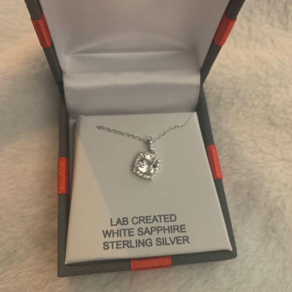 NWT-White Sapphire Sterling Silver